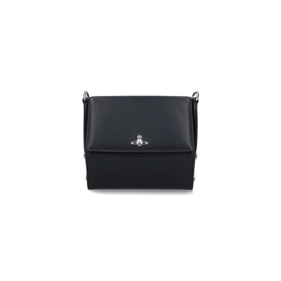 Vivienne Westwood Logo Shoulder Bag In Black