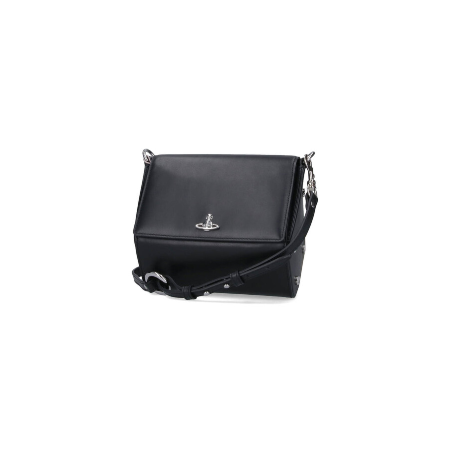 Vivienne Westwood Logo Shoulder Bag In Black