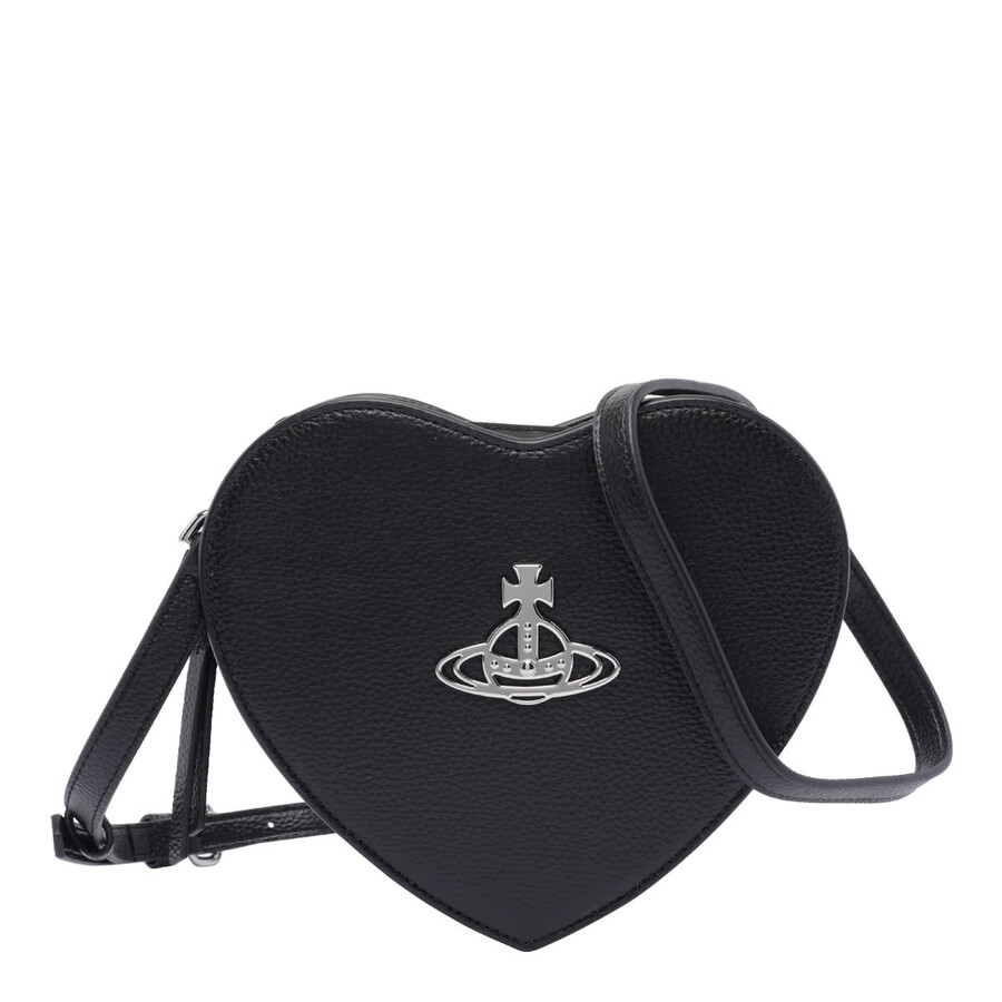 Vivienne Westwood Louise Heart Crossbody Bag In Black