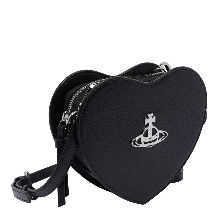 Vivienne Westwood Louise Heart Crossbody Bag In Black
