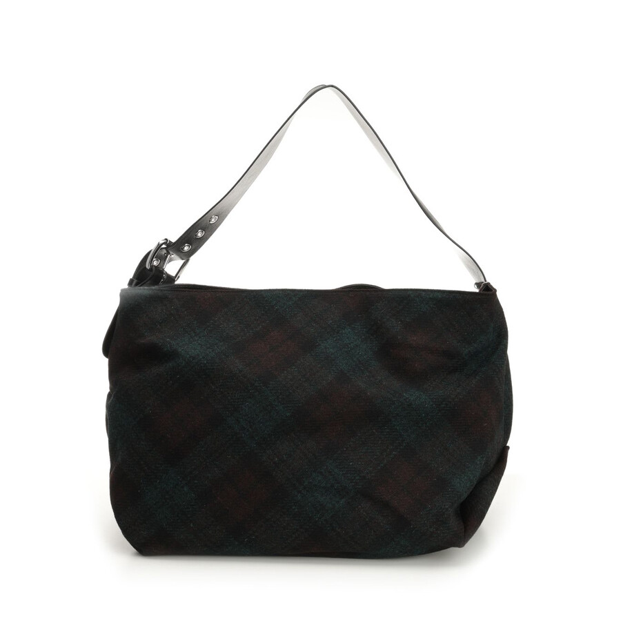 Vivienne Westwood Maxime Large Shoulder Bag Harris Tweed Check Dark-check