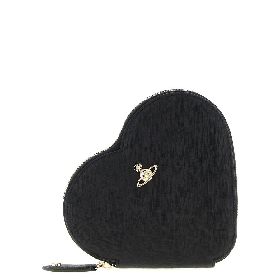 Vivienne Westwood New Heart Crossbody Bag In Black