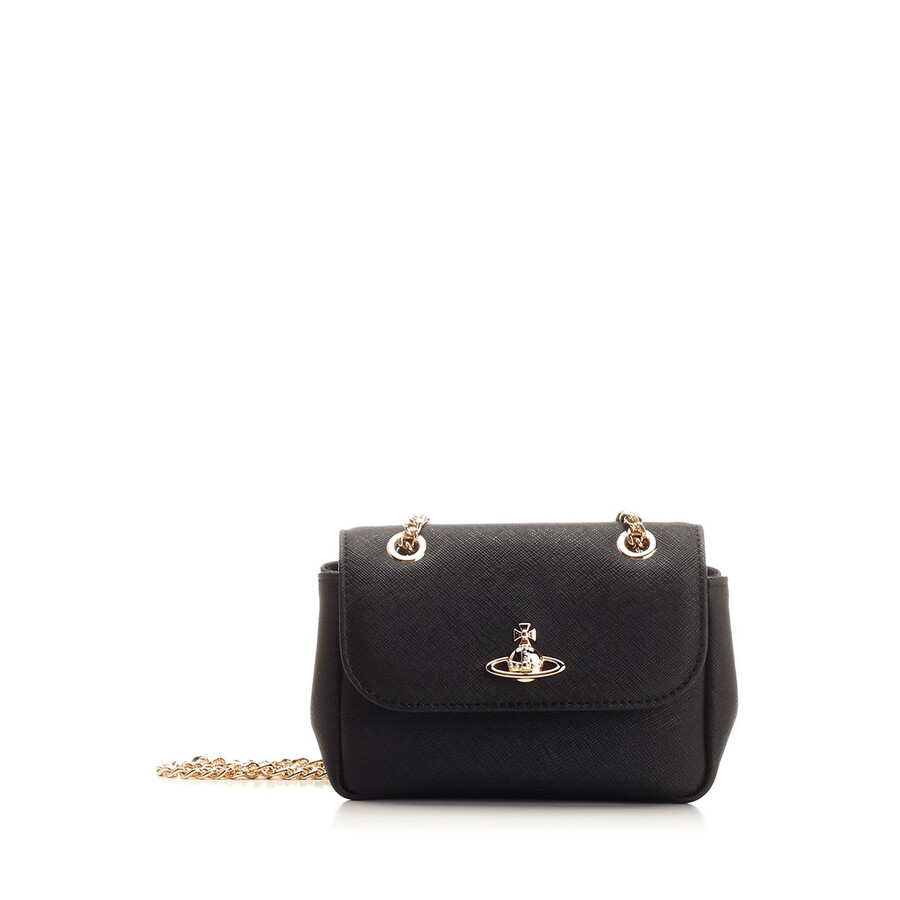 Vivienne Westwood Purse Chain Shoulder Bag In Black