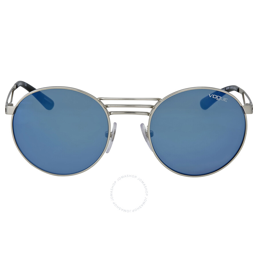 Vogue Blue Mirror Round Sunglasses 4044S 3235552 8053672673494