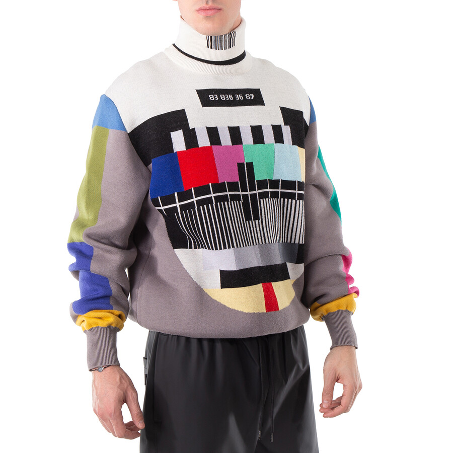 TV Branded Turtleneck Wool-Blend Sweater