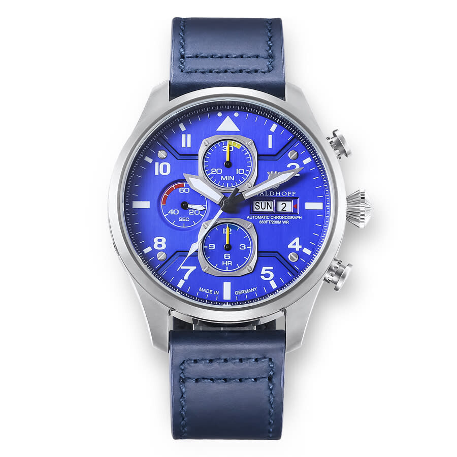 Waldhoff Tornado 7750 Chronograph Automatic Blue Dial Men's Watch