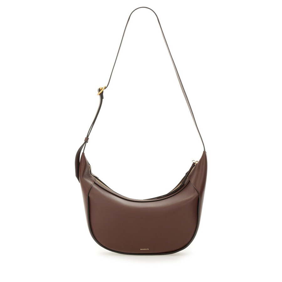 Wandler Maggie Logo Printed Shoulder Bag In Brown