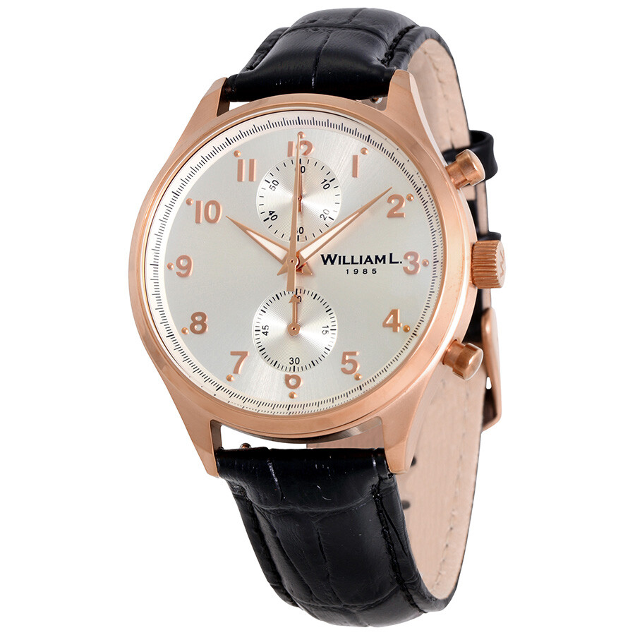 William L 1985 Vintage Silver Dial Men's Chronograph Watch WLOR02GOCN ...