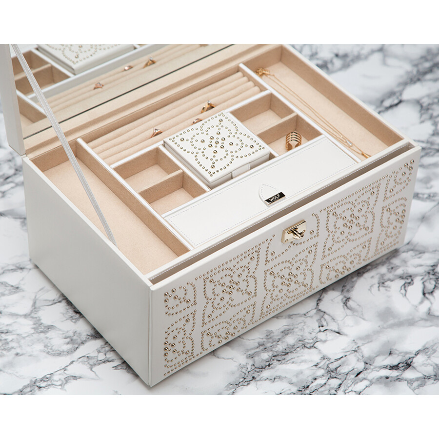 Wolf Large Cream Marrakesh Jewelry Box 308253 Jewelry Accessories