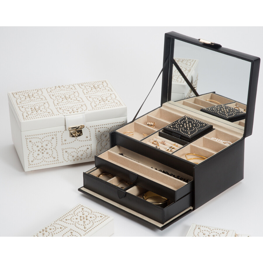 Wolf Medium Black Marrakesh Jewelry Box 308102 Jewelry Accessories