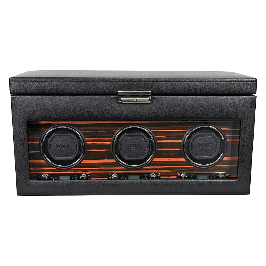 Wolf Roadster Module 2.7 Triple Watch Winder with Storage 457356
