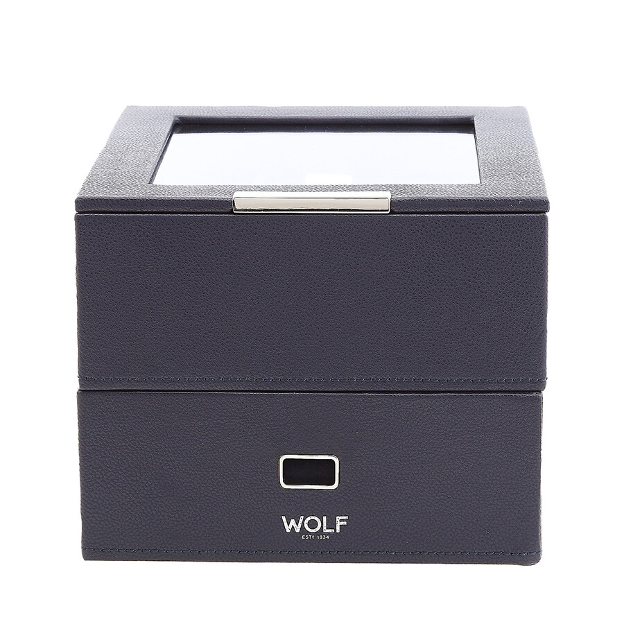 Wolf Stackable Navy Watch Trays 319617 Watch Accessories, Watch Cases