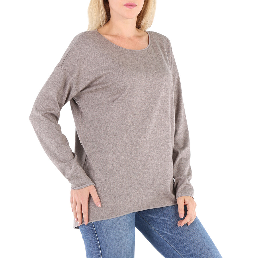 Shop Wolford Ladies Dove Fine Wool-jersey Loose Fit Pullover, Size