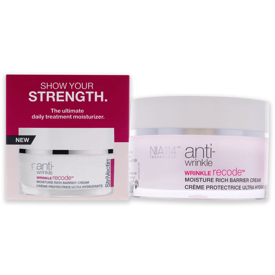 Strivectin Wrinkle Recode Moisture Rich Barrier Cream By  For Unisex - 1.7 oz Cream In Blue / Cream / Ink