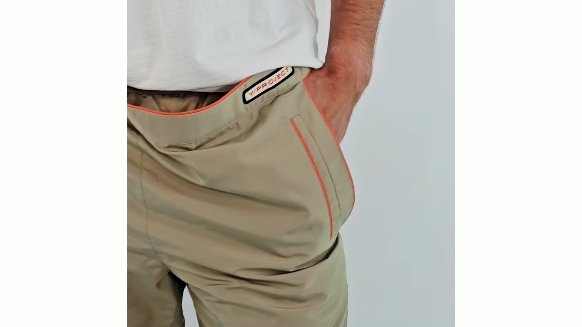 Y/Project Y / Project Asymmetric Waist Lazy Nylon Pants, Size