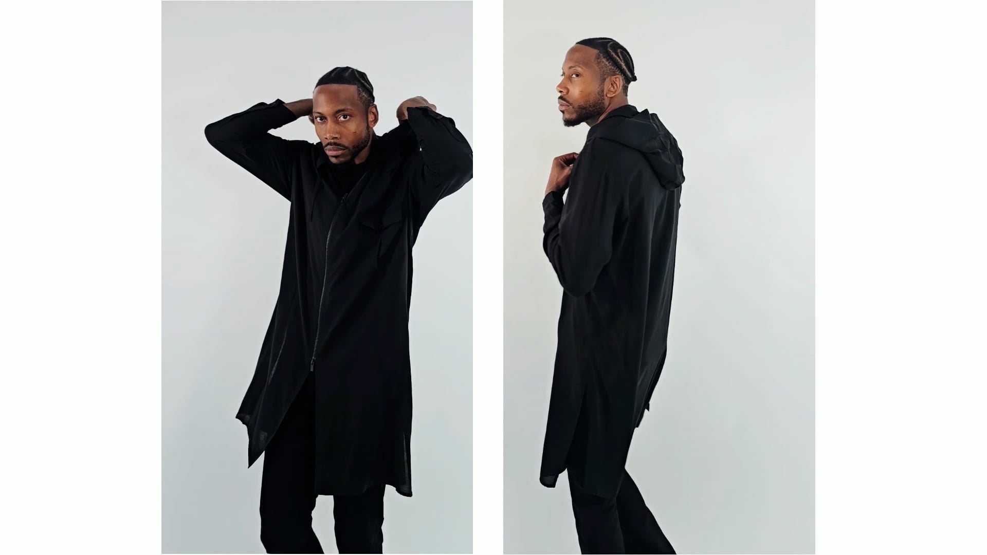 Yohji Yamamoto A-Zipper Hood Cellulose Top, Brand Size 2 (Small