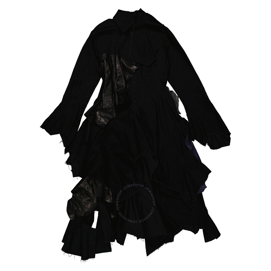 Yohji Yamamoto Black Multi Layered D Collar Dress