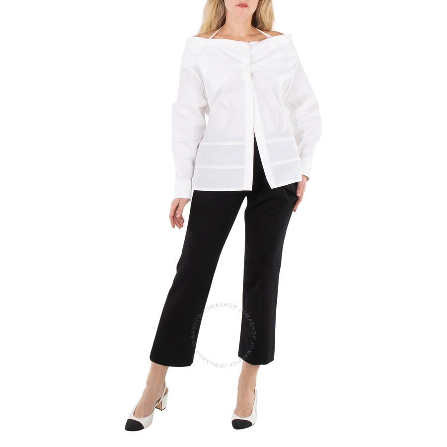 Yohji Yamamoto Ladies Black Left-Front Tucked Pants, Brand