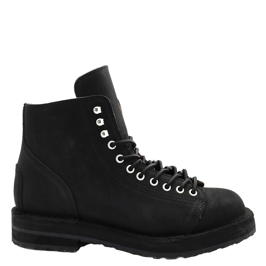 Yohji Yamamoto Men's Black Lace-Up Leather Ankle Boots