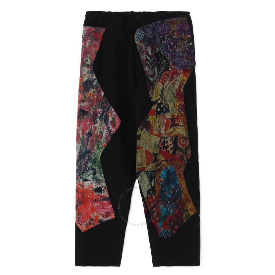 Yohji Yamamoto Men's Black Y-patchwork P.l Pants In Black