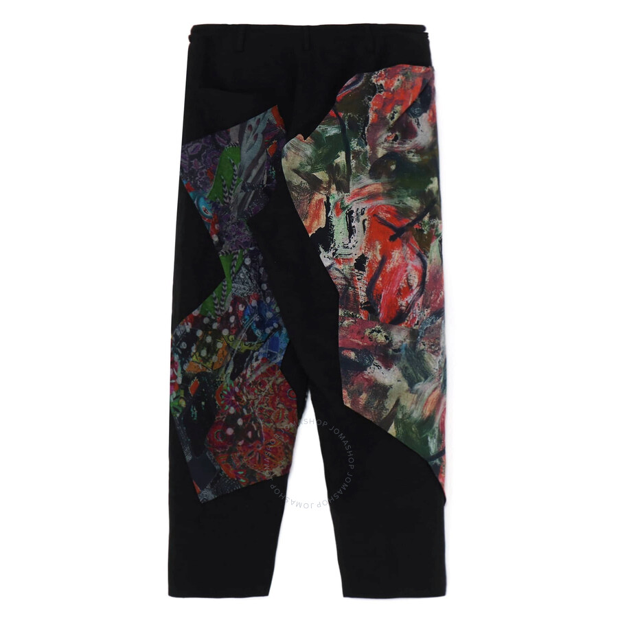 Yohji Yamamoto Men's Black Y-patchwork P.l Pants In Black