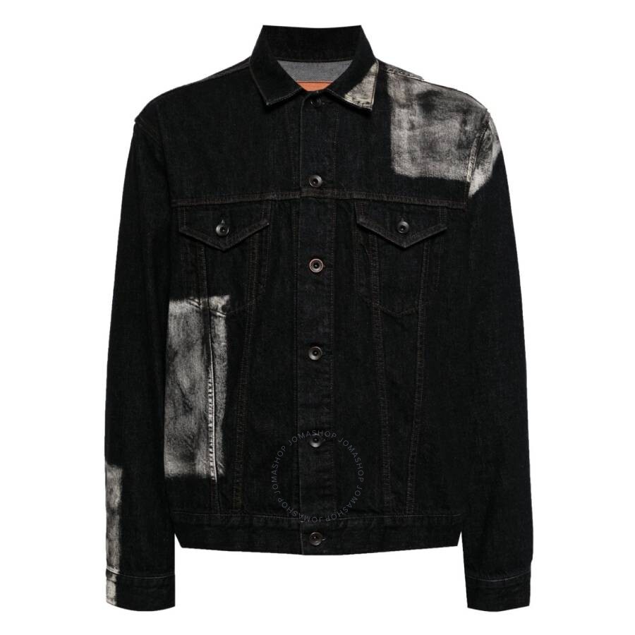 Yohji Yamamoto Black Faded Denim Jacket In Black