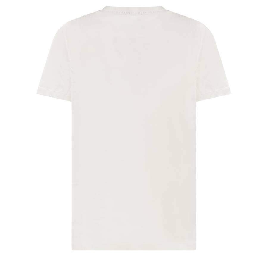 Young Versace Boys Crew Neck Printed Shirt In White/gold Tone