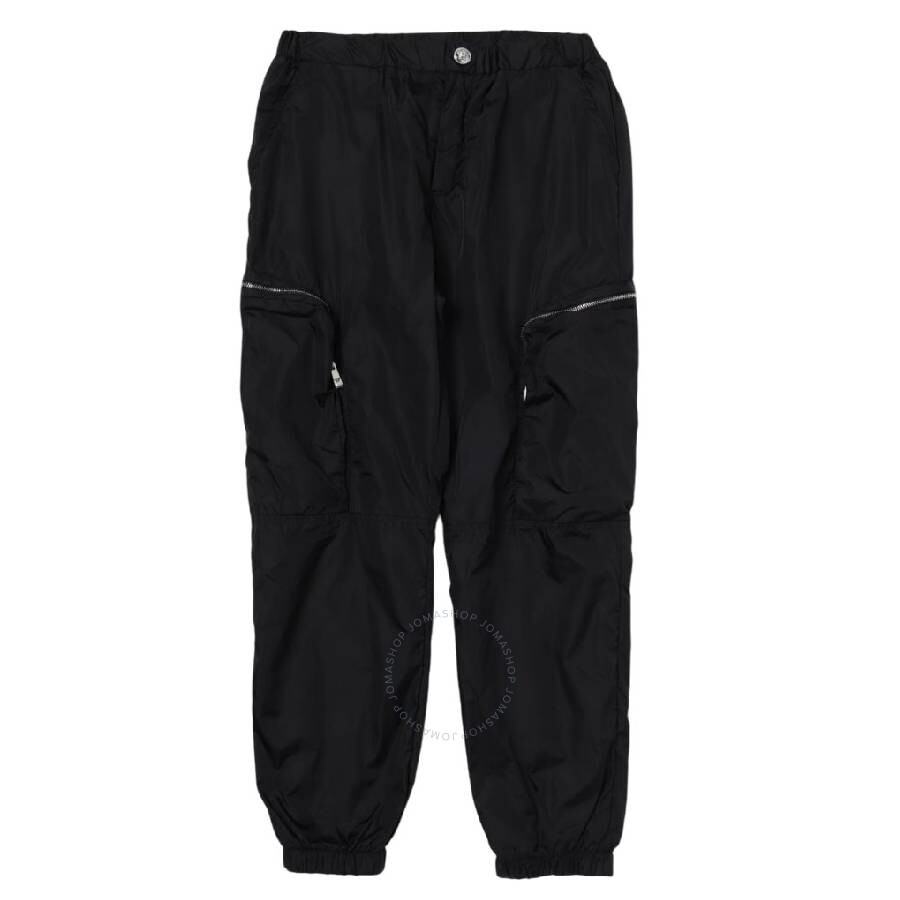 Young Versace Boys Elasticated Waistband Nylon Pants In Black