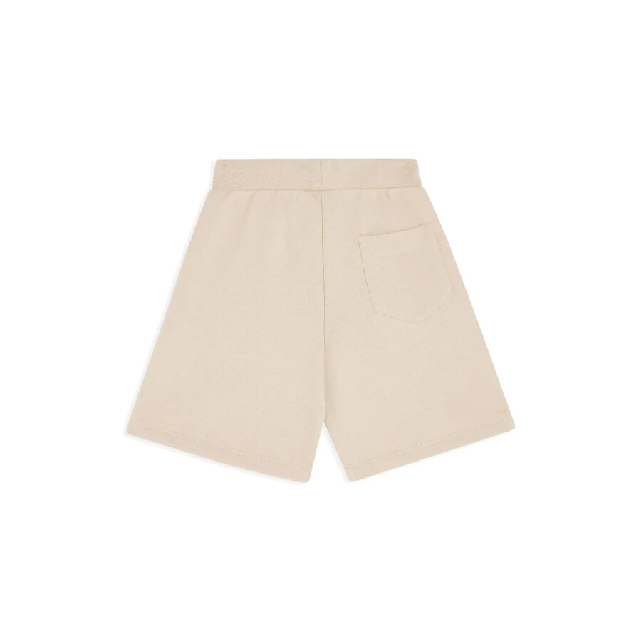 Young Versace Boys Side Logo Cotton Shorts In Beige