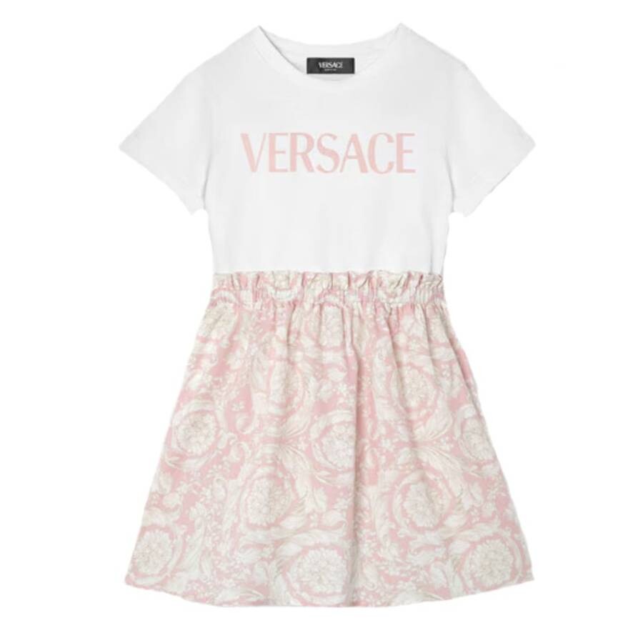 Girls Barocco Print T-Shirt Dress