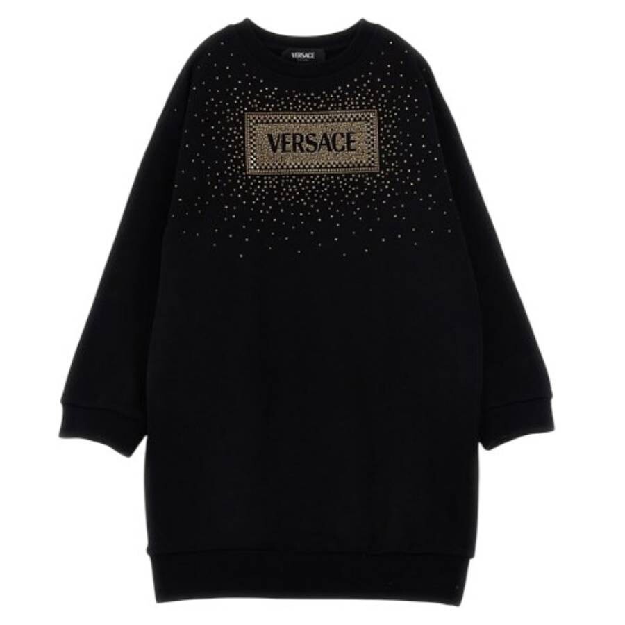 Young Versace Girls Long Cuffed Sleeves Dress