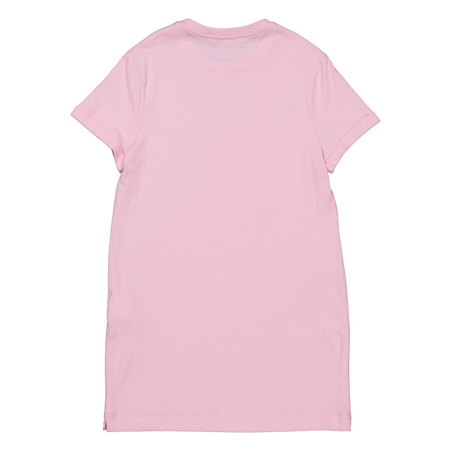 Young Versace Girls Studded Medusa Logo T-shirt Dress In Pink