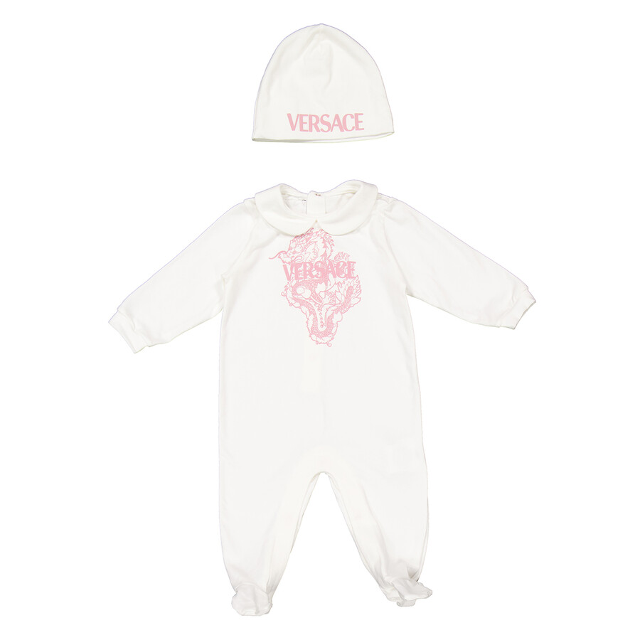Infant Dragon Cotton Jersey Romper & Hat
