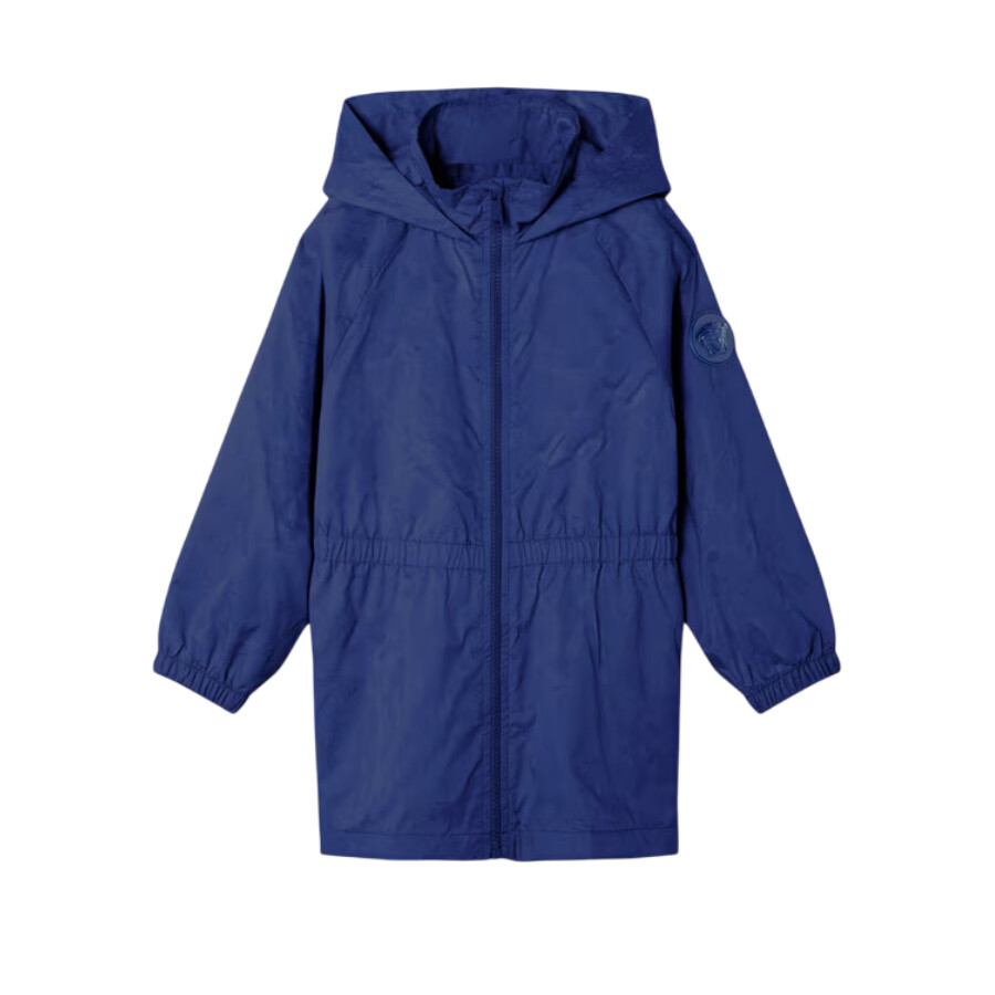 Young Versace Kids Barocco Jacquard Parka In Blue