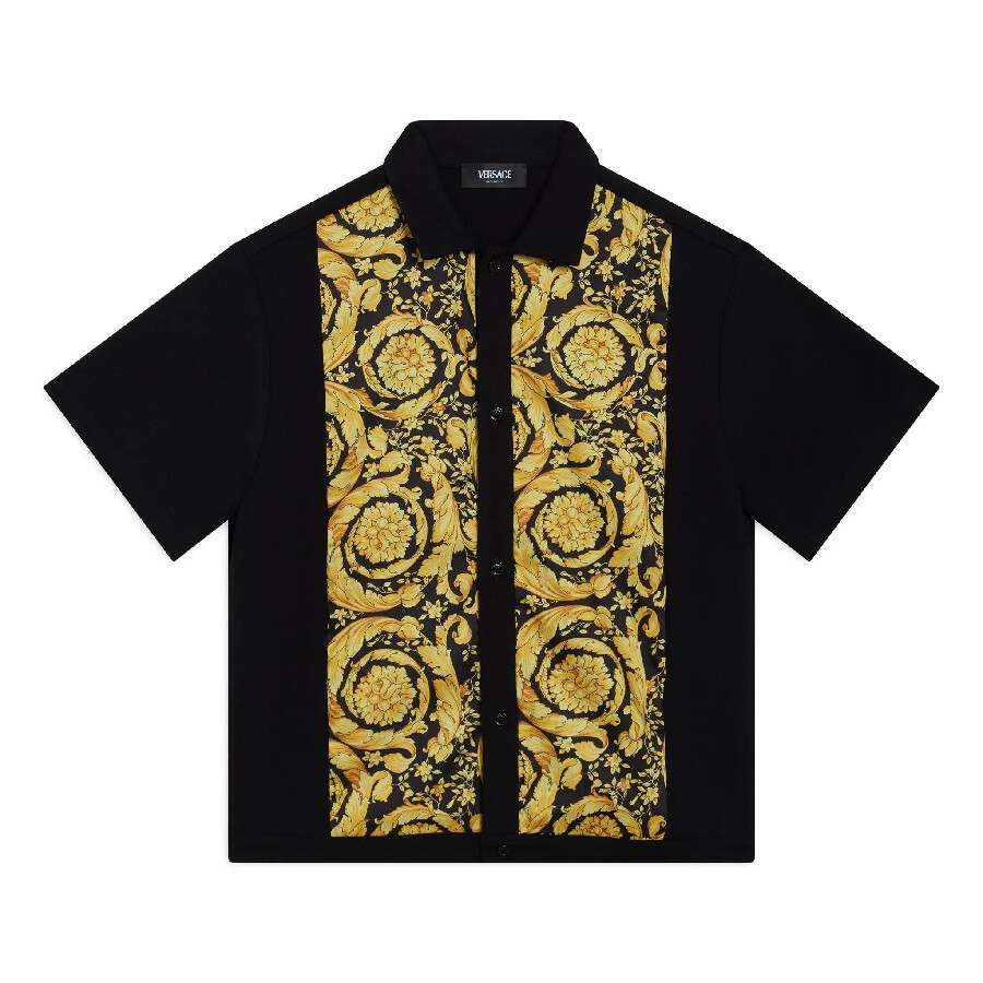 Kids Barocco Logo Print Shirt