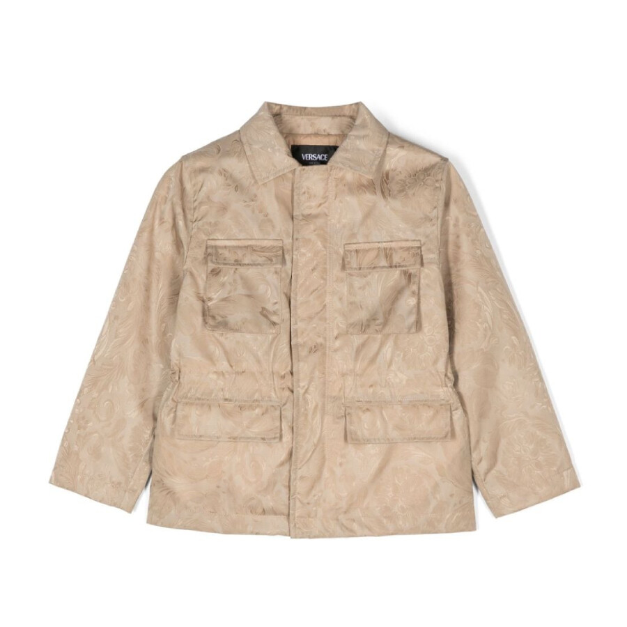Kids Barocco-Jacquard Classic Collar Jacket