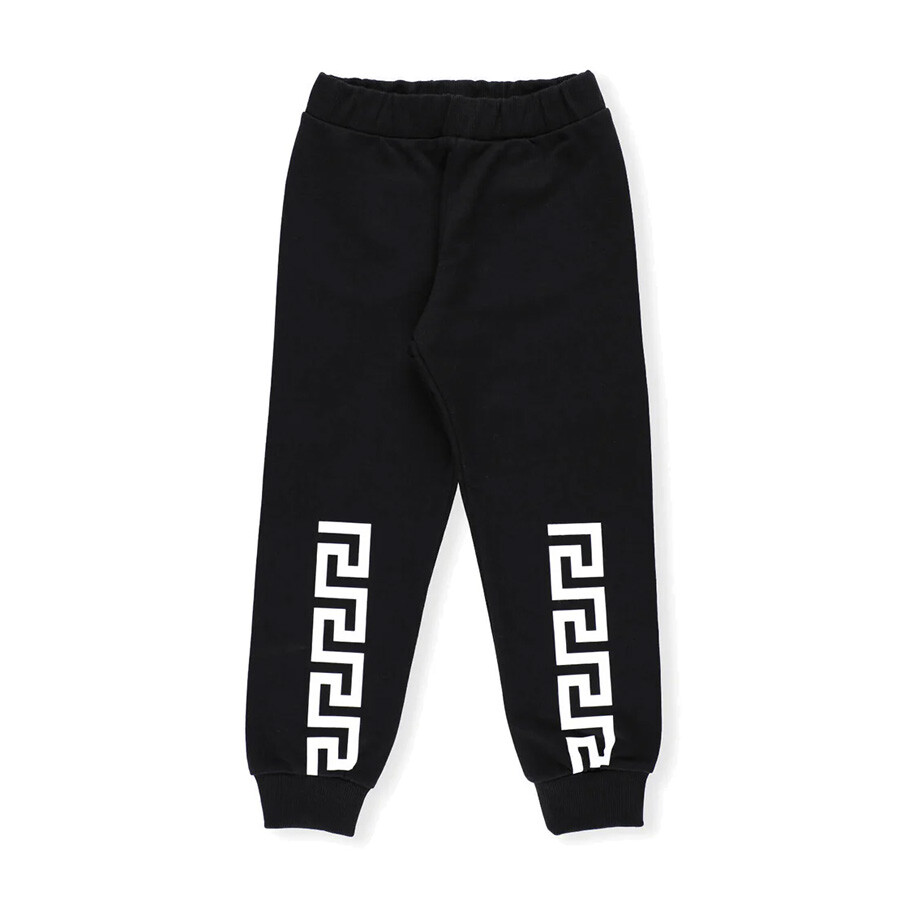 Kids Greca Cotton Sweatpants, Size 10