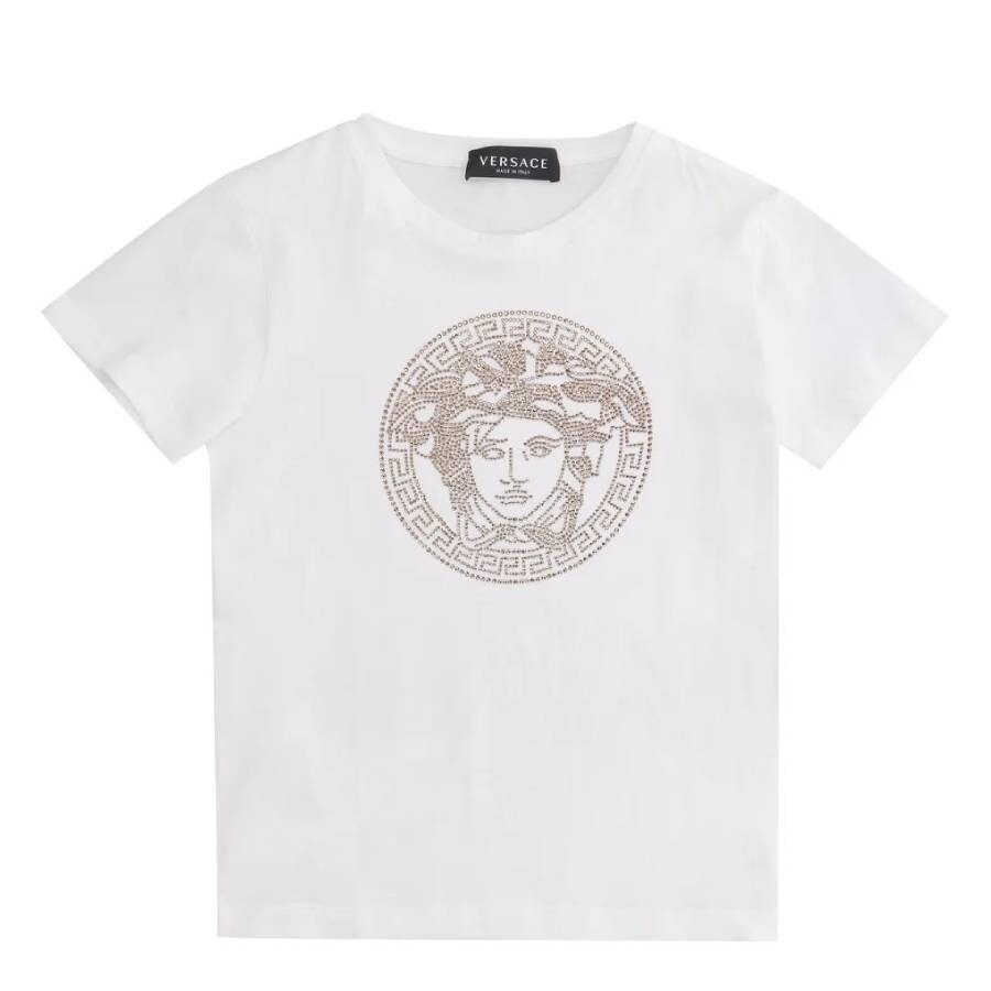 Kids Medusa Short Sleeve Embellished Crystal T Shirt