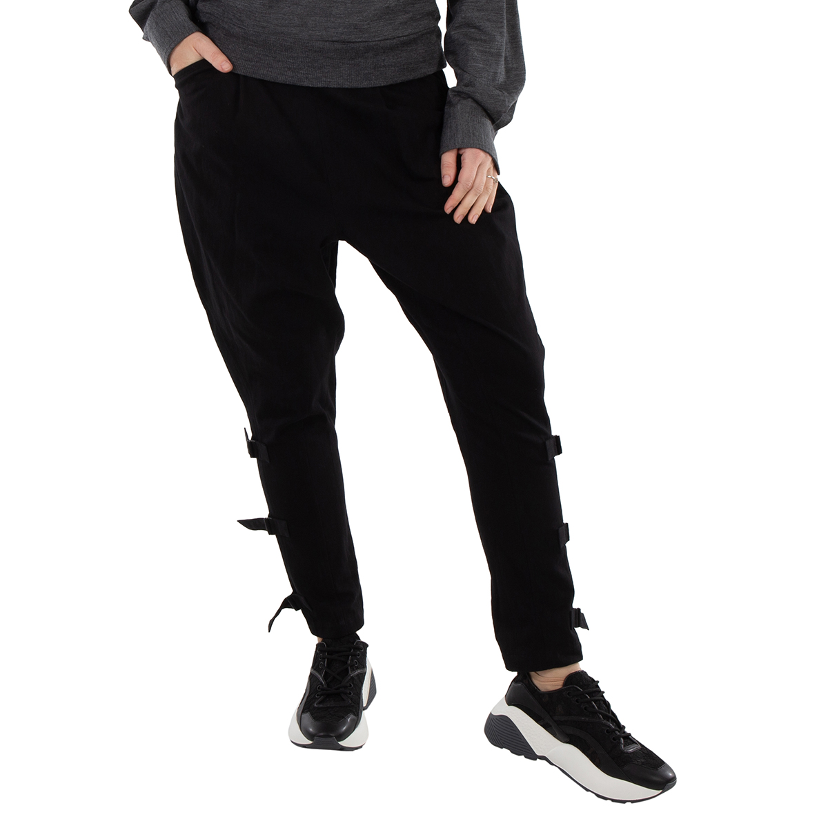 Y's Ladies Black Jodhpurs Twill Pants