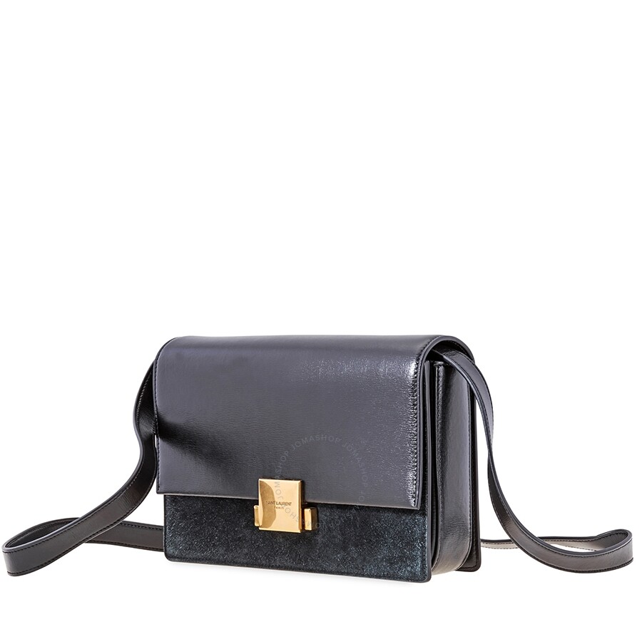 Ysl Las Flat Crossbody Bag Bellechass Black Sl Bell Medium Satchel