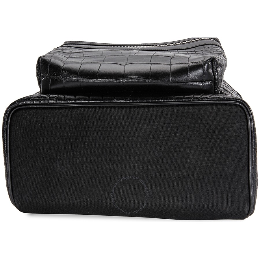 Saint Laurent Men's Black Laptop City Backpack In Canvas YSL