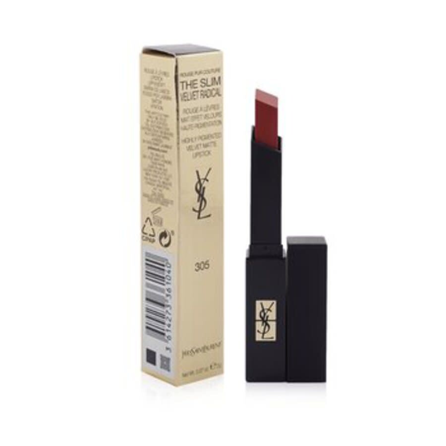 Saint Laurent Yves Ladies Rouge Pur Couture The Slim Velvet Radical Matte Lipstick 0.07 oz # 305 Ora In # 305 Orange Surge