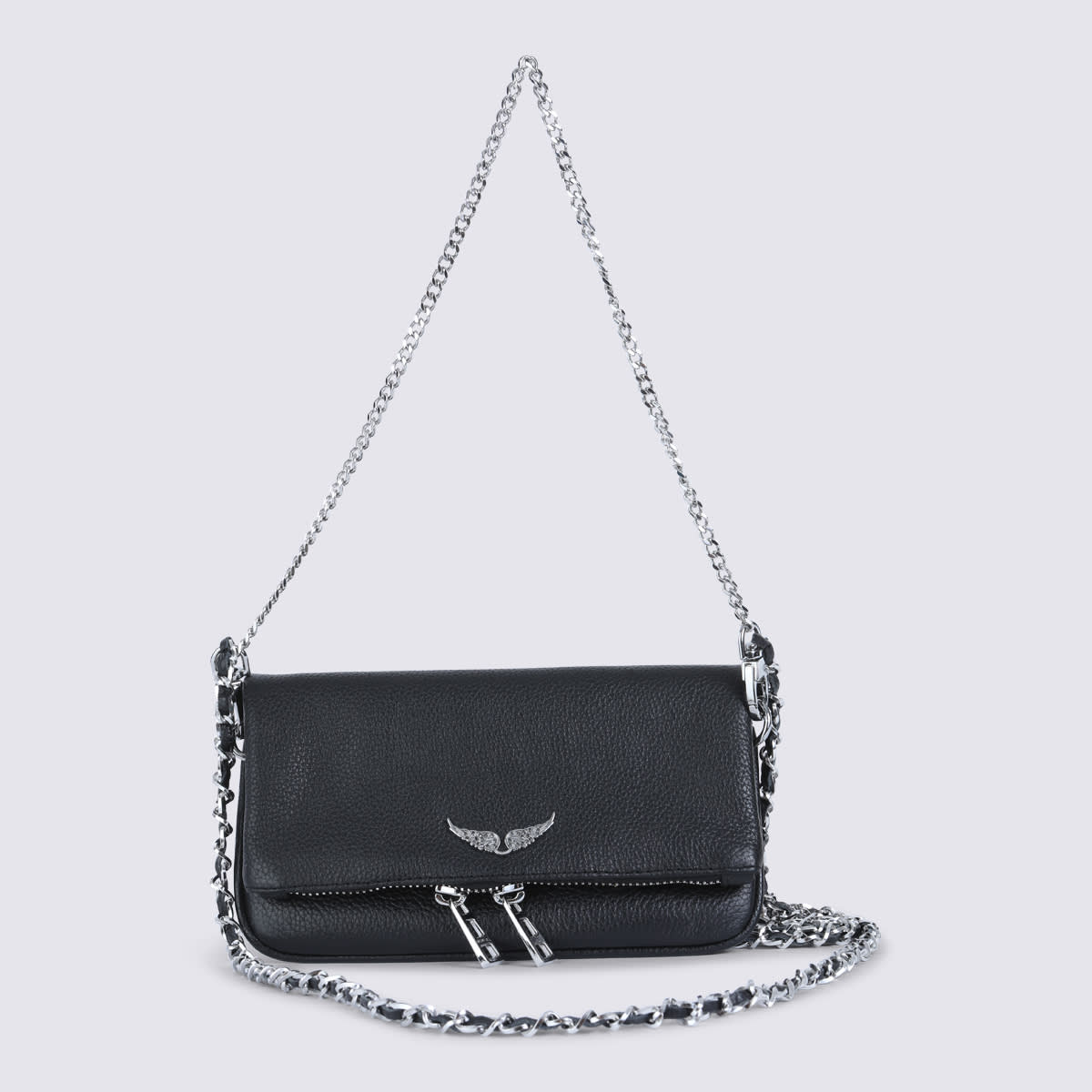 Zadig & Voltaire Black Leather Rock Nano Shoulder Bag LWBA03975011