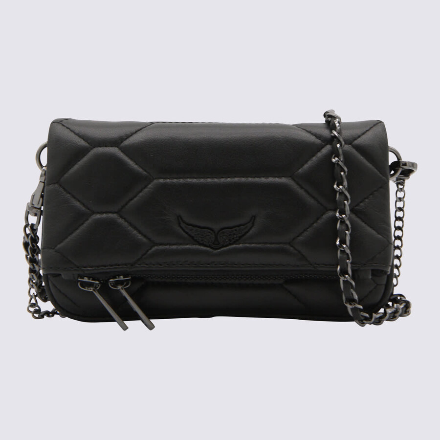 Zadig & Voltaire Quilted Chain Strap Shoulder Bag In Black