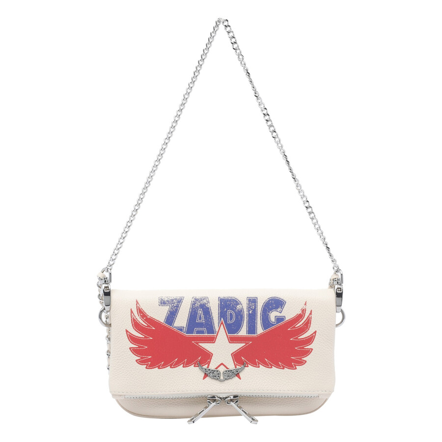 Zadig & Voltaire Nano Rock America Crossbody Bag In White