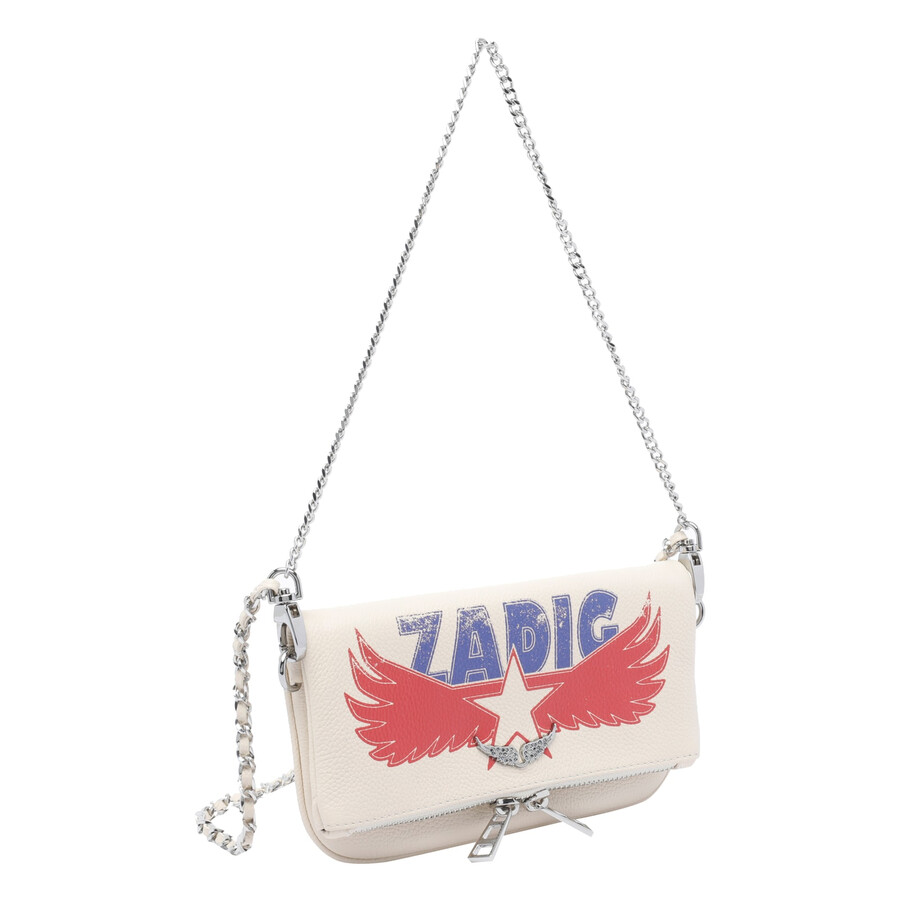 Zadig & Voltaire Nano Rock America Crossbody Bag In White