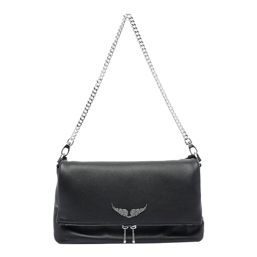 Zadig & Voltaire Rocky Shoulder Bag In Black