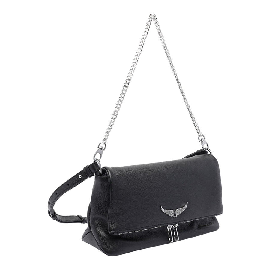 Zadig & Voltaire Rocky Shoulder Bag In Black