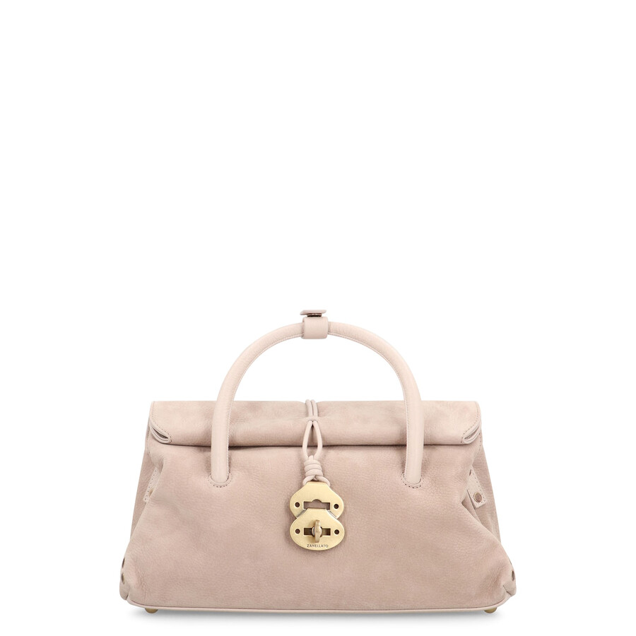 Zanellato Borsa Dotta S In Hammered Leather In Neutral