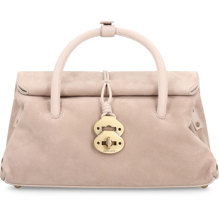 Zanellato Borsa Dotta S In Hammered Leather In Neutral